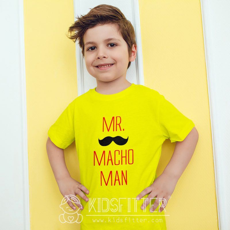 Mr Macho Man Tshirt | KidsFitter