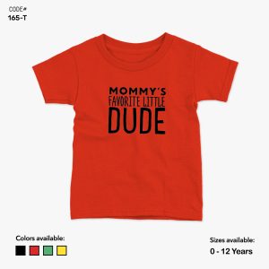 Momm's Favourite Little Dude Tshirt | KidsFitter