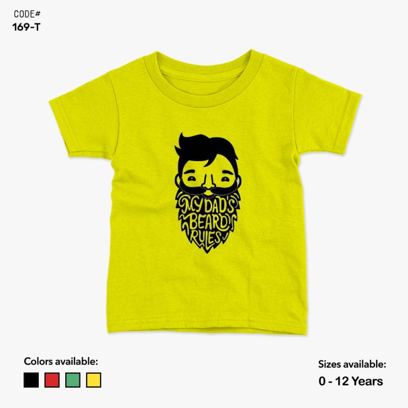 My Dad's Beard Rules Tshirt | KidsFitter