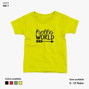 Hello World Tshirt | KidsFitter