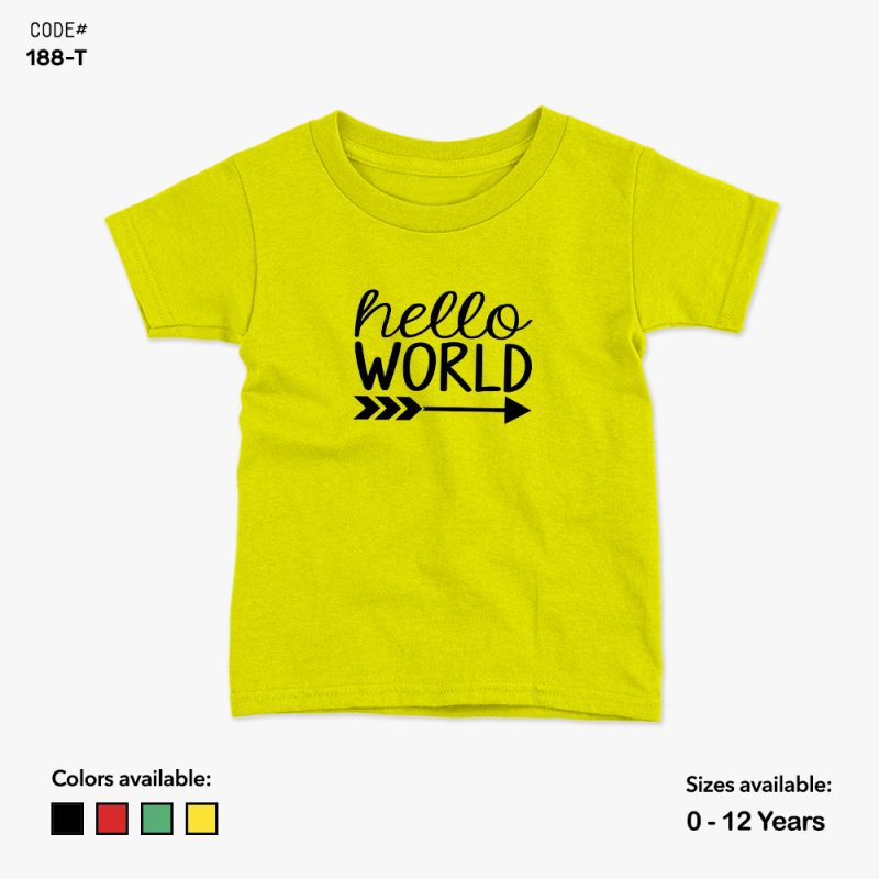 Hello World Tshirt | KidsFitter