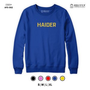 Adult Name Sweatshirt Blue