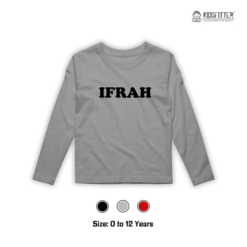 Kids Name Sweatshirt Grey