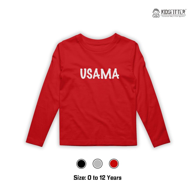 Kids Name Sweatshirt Red